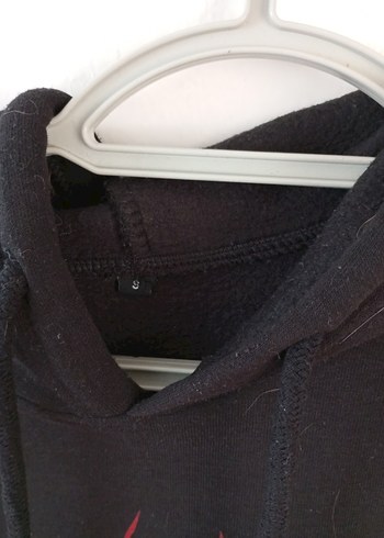 Diğer Kadın Siyah Kapüşonlu Fermuarlı Sweatshirt