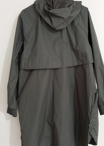 Koyu Yeşil Midi Boy Kadın Yağmurluk - Görsel 4