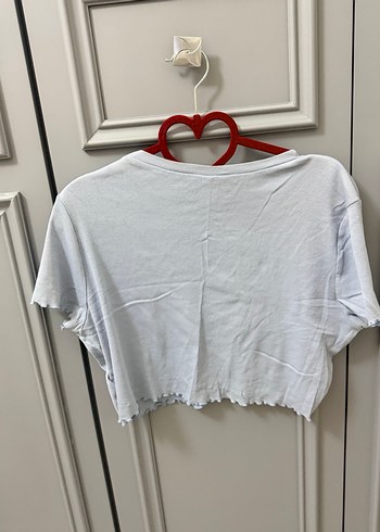 İmavi Crop Tişört, Kısa Kollu, Salaş Kesim - Görsel 2