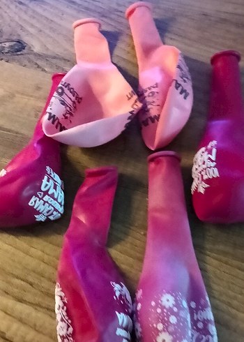 Renkli Pembe Parti Balonları