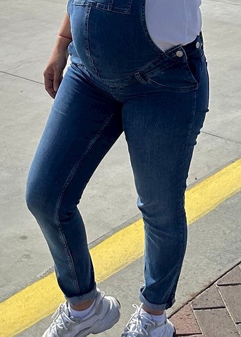 Mango Denim Hamile Tulum - Görsel 2