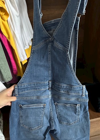 Mango Denim Hamile Tulum - Görsel 7