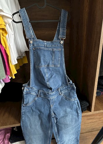 Mango Denim Hamile Tulum - Görsel 3