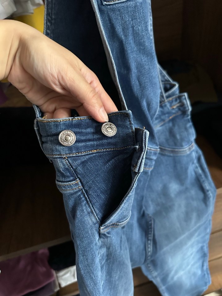 Mango Denim Hamile Tulum - Görsel 4