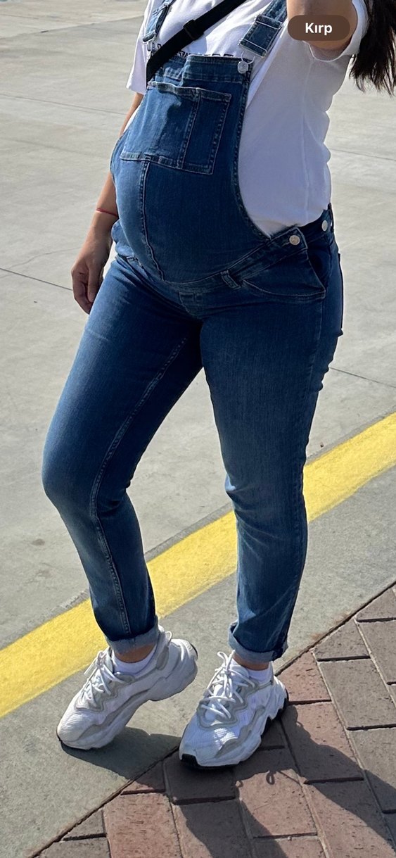 Mango Denim Hamile Tulum - Görsel 2