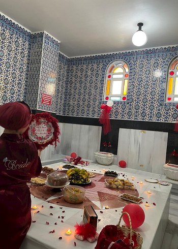 Bordo bride işlemeli kadın sabahlık birkez kulanıldı - Görsel 2