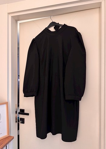 Siyah Midi Boy Yüksek Yakalı Kadın Kaban - Görsel 2