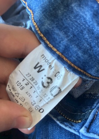 Diğer Düğmeli Mavi Kadın Denim Pantolon