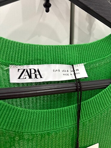 s Beden Zara Payetli Bluz
