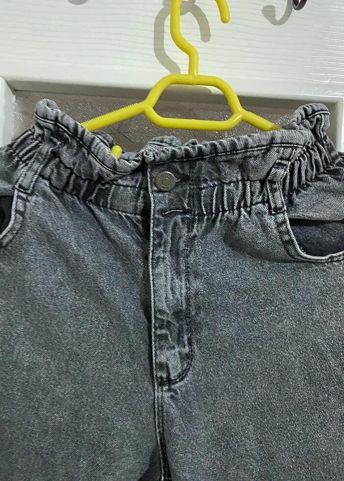 Gri&Siyah Karışımı Belden Lastikli Pantolon - Görsel 3