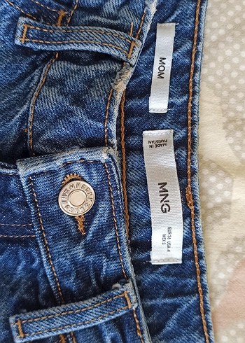 36 Beden lacivert Renk MANGO Lacivert Regular Fit Kadın Denim Pantolon