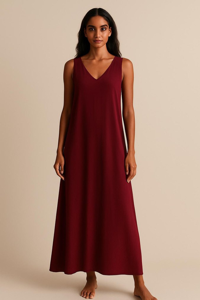 Uzun cepli yazlık elbise - Görsel 3