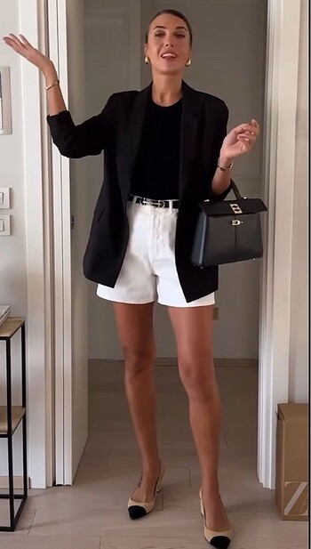 Zara Zara beyaz jean şort