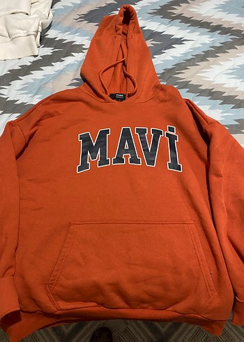 Mavi Jeans Mavi Turuncu Kapusonlu Sweatshirt