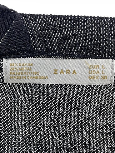 l Beden siyah Renk Zara Bluz %70 İndirimli.