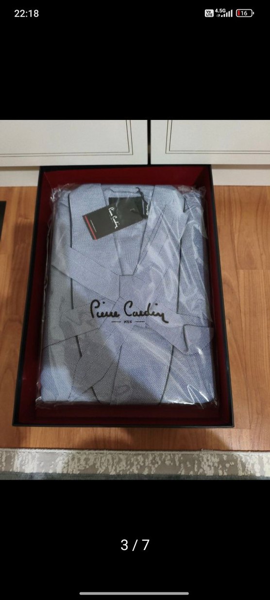 Pierre Cardin  5 li uzun kol kısa kol ve robdosambir pijama seti - Görsel 5