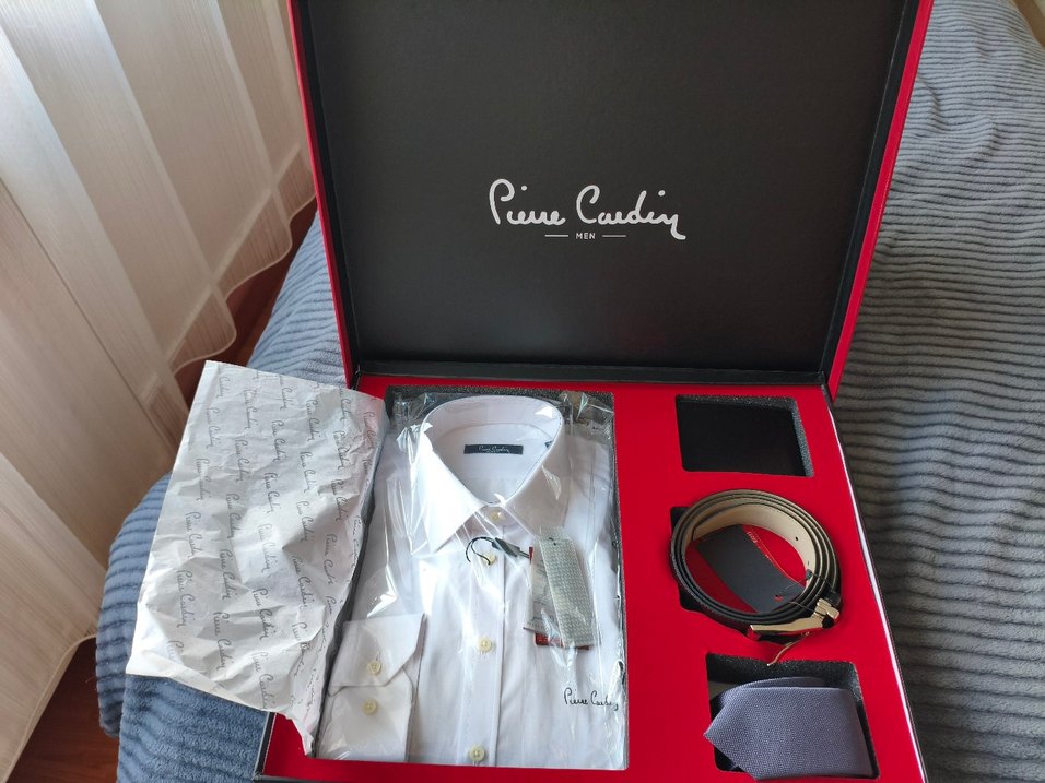 Pierre Cardin 4 parça: deri kemer, gomlek ,cüzdan ,kiravat seti - Görsel 2