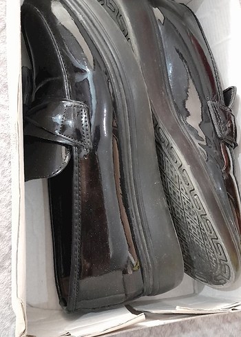 rugan Siyah erkek Leofer Ayakkabı - Görsel 5