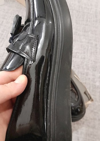 rugan Siyah erkek Leofer Ayakkabı - Görsel 6