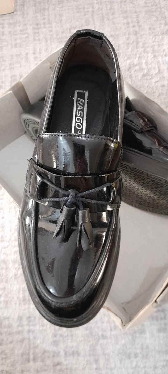 rugan Siyah erkek Leofer Ayakkabı - Görsel 4