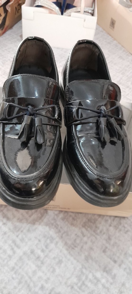 rugan Siyah erkek Leofer Ayakkabı - Görsel 2