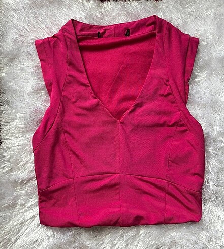Zara Pembe askılı crop