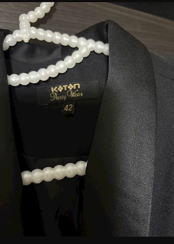 Siyah Kadın Midi Blazer Ceket - Görsel 2