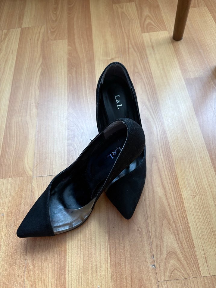 Siyah Stiletto Topuklu Kadın Ayakkabı - Görsel 2