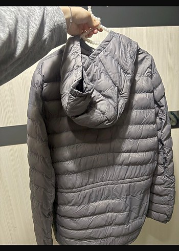 Gri Kadın Midi Kışlık Mont Fermuarlı - Görsel 2