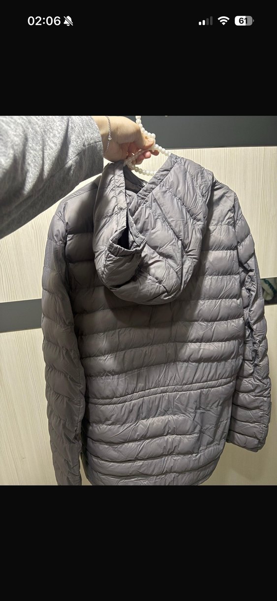 Gri Kadın Midi Kışlık Mont Fermuarlı - Görsel 2