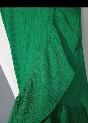 Yeşil Pilili Uzun Kadın Etek - Görsel 2