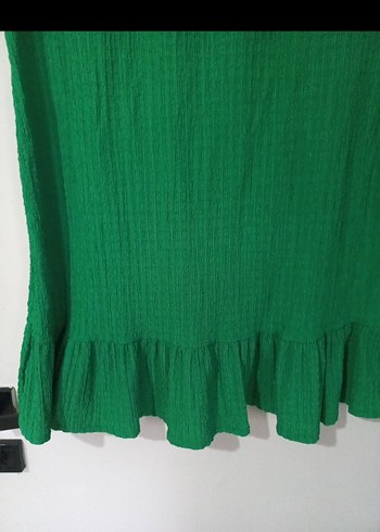 Yeşil Pilili Uzun Kadın Etek - Görsel 4
