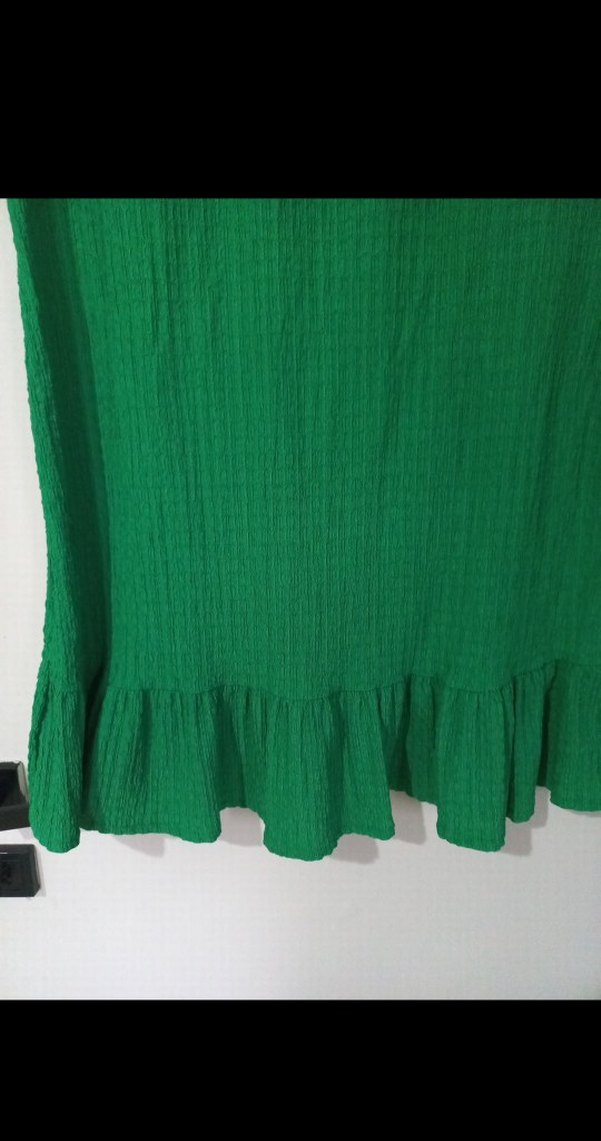 Yeşil Pilili Uzun Kadın Etek - Görsel 4