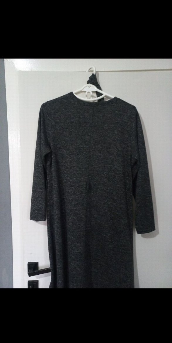 Gri Midi Kadın Triko Elbise - Görsel 3