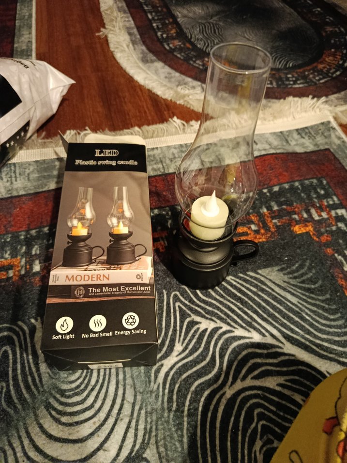 Modern Siyah LED Fener Lambası - Görsel 2