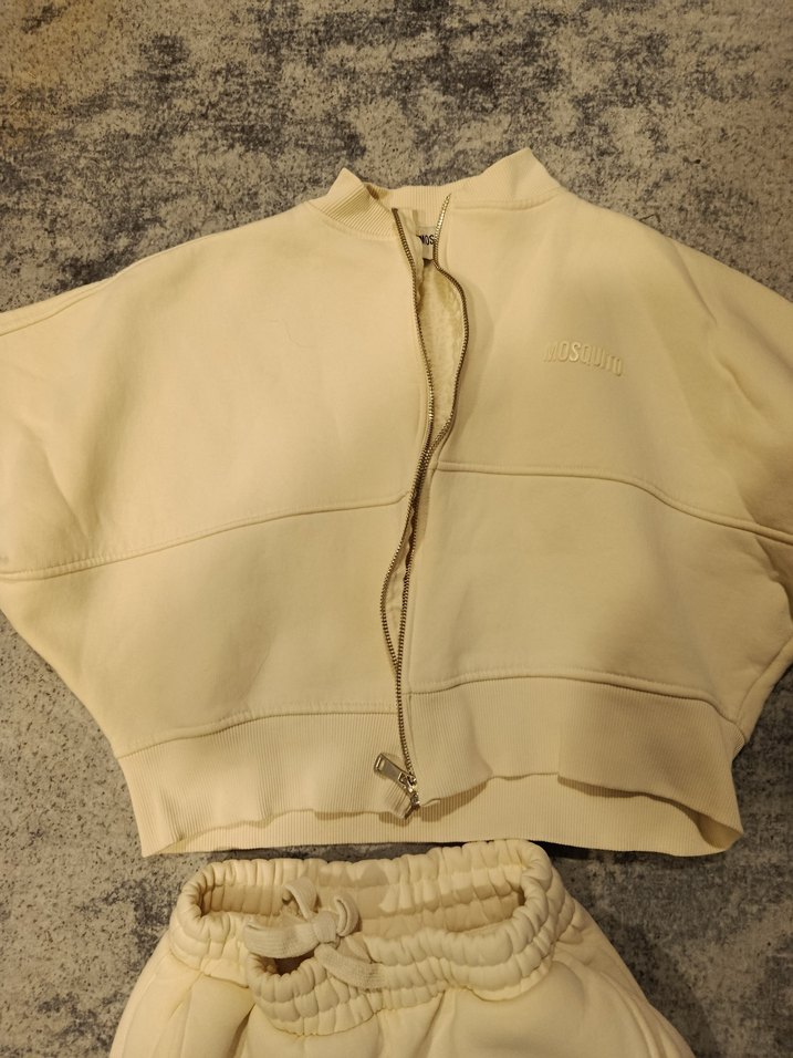 Kadın Bej Yarım Fermuarlı Mini Sweatshirt - Görsel 2