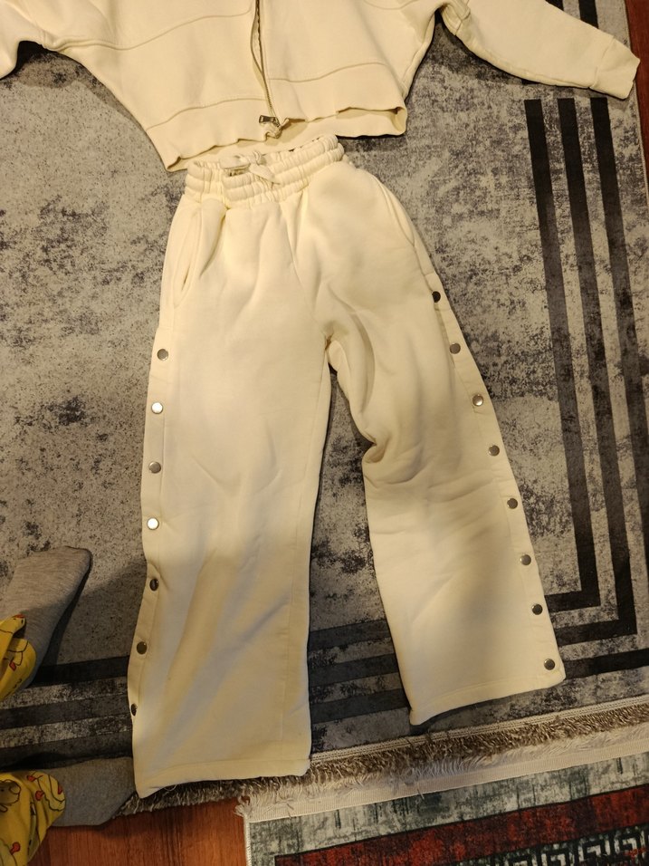 Kadın Bej Yarım Fermuarlı Mini Sweatshirt - Görsel 3