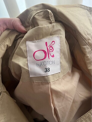 38 Beden camel Renk Koton trenç kot trench coat