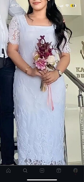 ipekyol Beyaz Özel Dikim Nikah Elbisesi