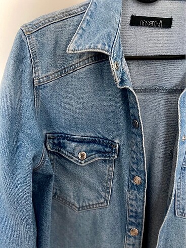 38 Beden Mavi Marka Uzun Denim Ceket