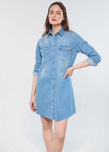 Mavi Marka Uzun Denim Ceket
