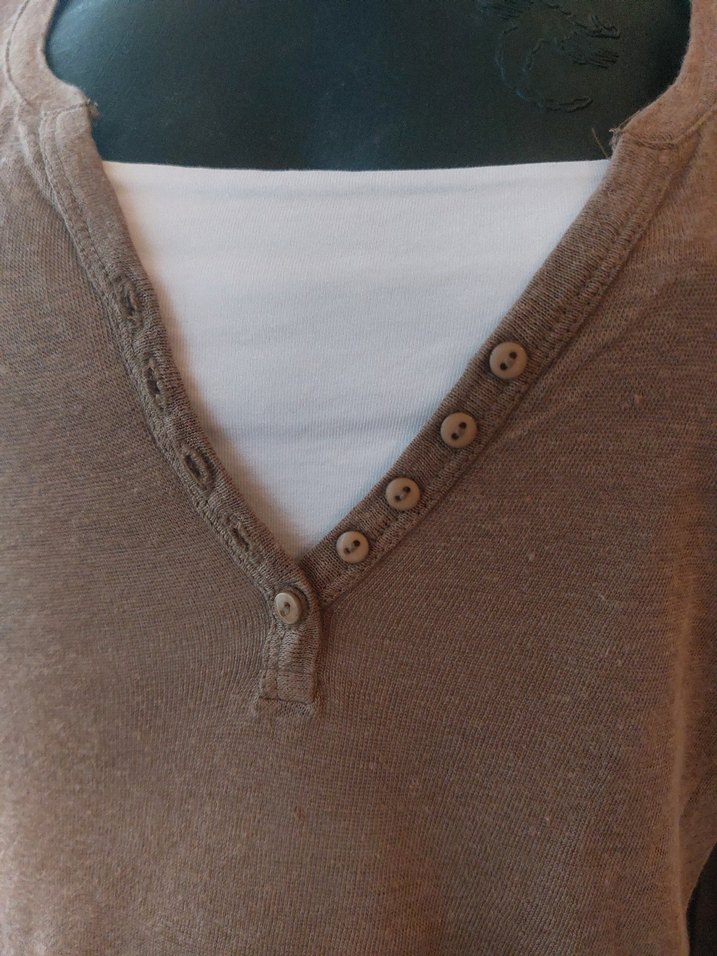 Zadig&voltaire Düğmeli Nakışlı Keten Kadın Trikp - Görsel 2