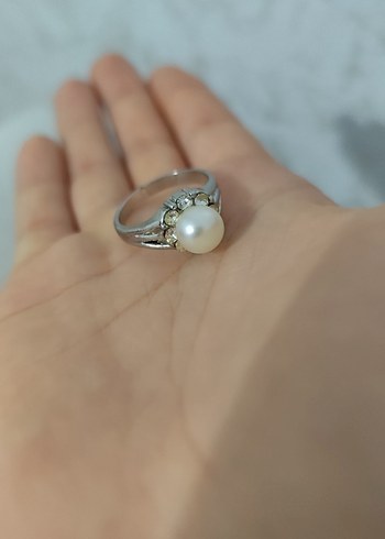 Kadın Beyaz Payetli Kelebek Yüzük - Görsel 4