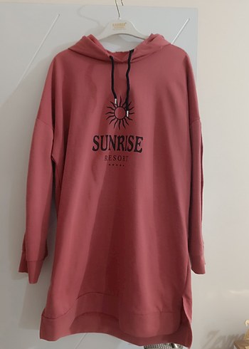 Düğmeli Pembe Kadın Sweatshirt - Görsel 2