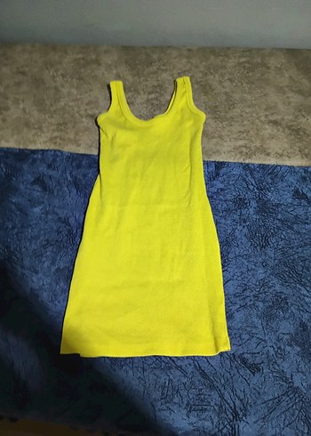 Sarı Mini Elbise Kadın Atlet - Görsel 2