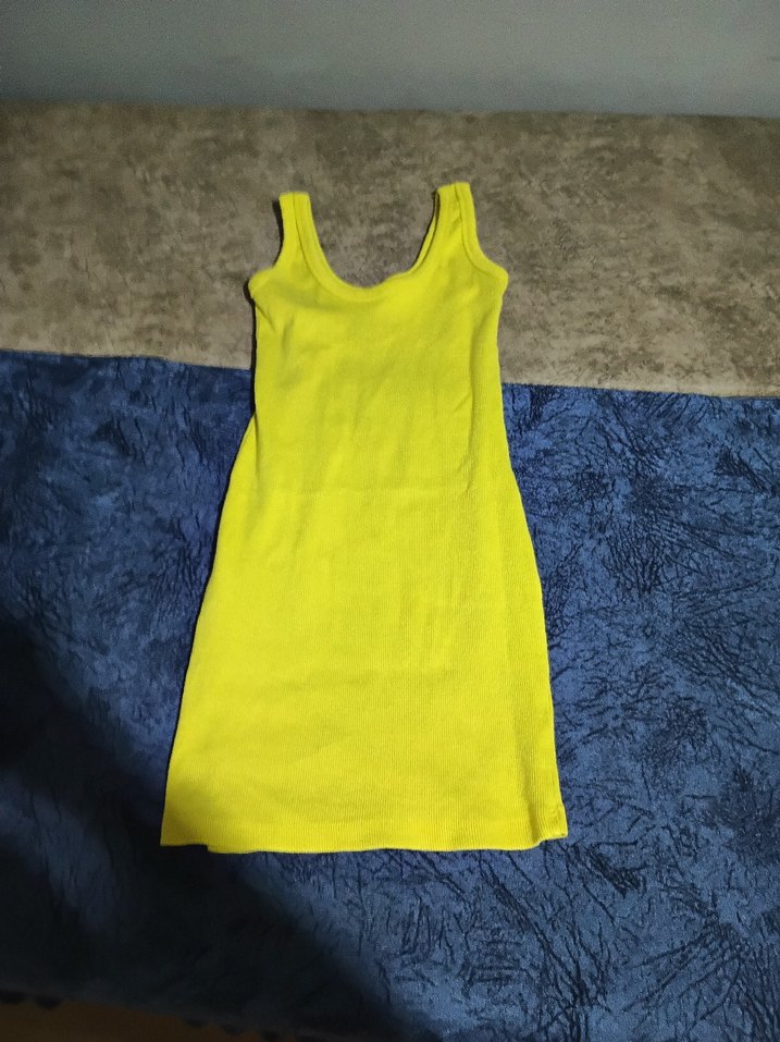 Sarı Mini Elbise Kadın Atlet - Görsel 2