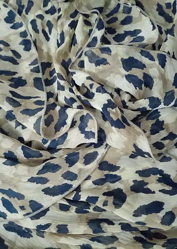 Leopar Desenli Uzun Askılı Elbise - Görsel 3