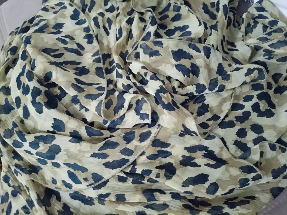 Leopar Desenli Uzun Askılı Elbise - Görsel 3