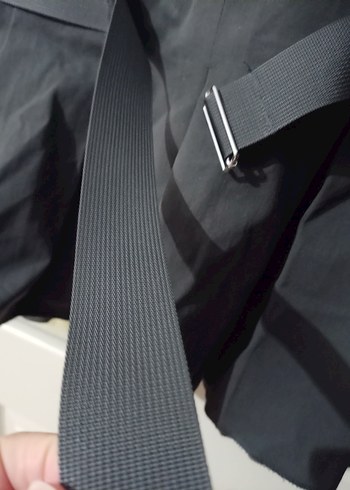 Kemerli Siyah Midi Elbise - Görsel 3