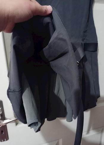 Kemerli Siyah Midi Elbise - Görsel 4